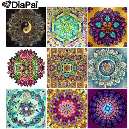 DIAPAI Diamond Painting 5D DIY Full Square/Round Drill "Religious Mandala" 3D Embroidery Cross Stitch 5D Decor Gift