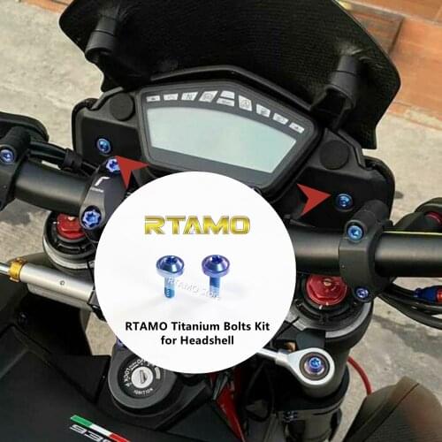 RTAMO Titanium Alloy Headshell Bolts 2PCs Kit for Hypermotard 821 OEM Replacement High Performance