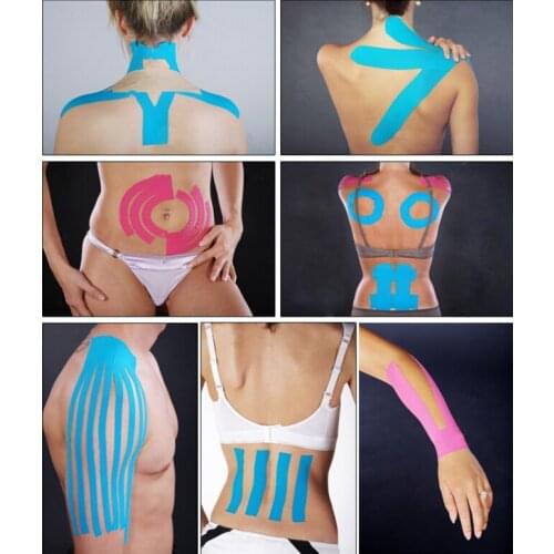 Muscle Tape 5cm x 5m Sports Tape Kinesiology Tape Cotton Elastic Adhesive Muscle Bandage Care Physio Strain Injury Support
