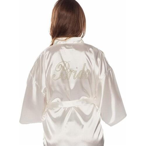 Robe Wedding Bride Women Sleepwear nightwear White Bridal Dress Bathrobe Night dress Home Gown Sleepwear Nightgown Dressing Gow