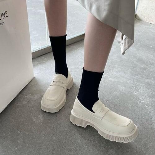 2021 Ins Platform Shoes Canvas Shoes Korean Comfort Mary Jane College Style Studdents White Shoes Classic Leisure Shoes Femmale