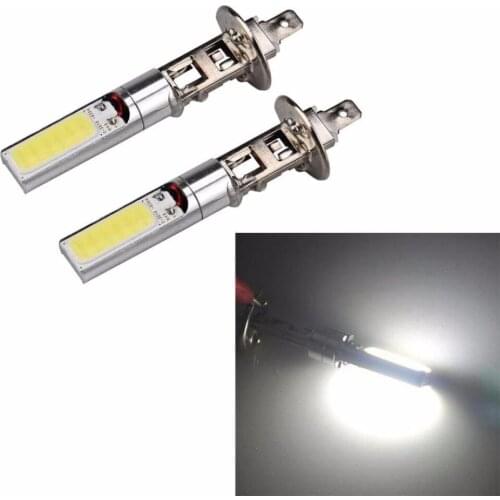 Kit2 H1 Cob Led Aluminio 12v Super Branco 6000k Daytime Auxiliar Lampada H1 LED COB Super brilhante Nevoeiro Efeito Branco