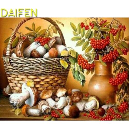 Full Square Diamond mosaic basket mushroom Cherry Full Round Diamond painting Cross stitch 5D DIY Diamond embroidery