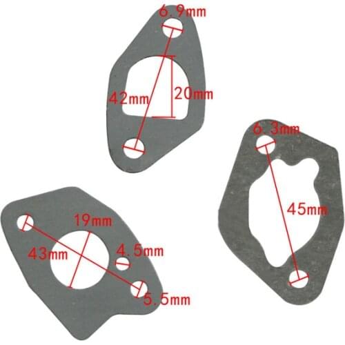 Set Of 3 Carburetor Carb Gaskets Kit For Honda Gx160 Gx168 Gx200 Engines Parts