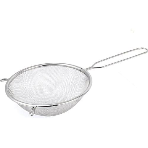 New Kitchen Flour Colander Sifter Sieve Oil Mesh Wire Strainer 16cm Dia