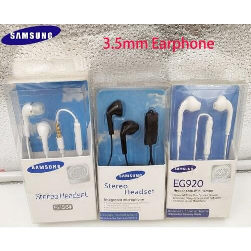 SAMSUNG Original Earphone EHS64/EHS61/EG920 Wired 3.5mm In-ear With Microphone For Galaxy A11 A12 A10 A31 A51 A22 A32 A52 A72 S9