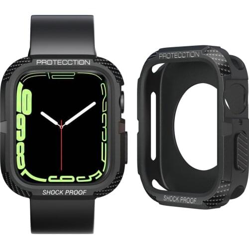 Rugged Armor watch case for Apple Watch band 40mm 44mm Tpu soft Shockproof Protective cover for iwatch 4 5 6 SE accessories