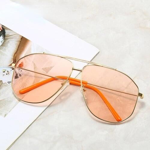 Simple New Fashion Trendy Ocean Clip Sunglasses Supply All-match Sunglasses European and American Large Frame Sunglasses