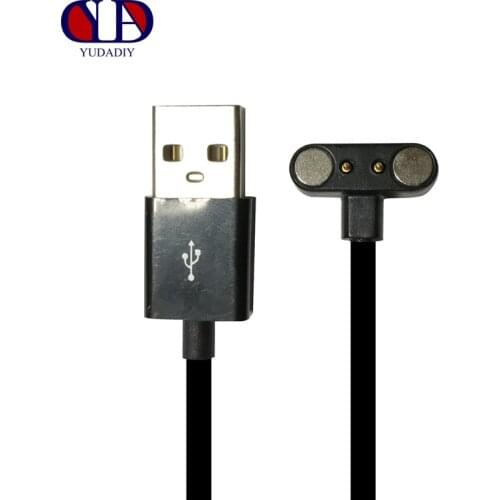 Factory direct wholesale T-shape 2-pin 4mm USB port Universal Smart watch Wristbands magnetic Suction charging Cable 50pcs/pack