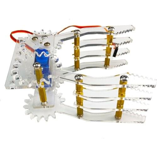 SG90 9g steering gear mechanical grip manipulator tweezers acrylic stitching symmetrical grab