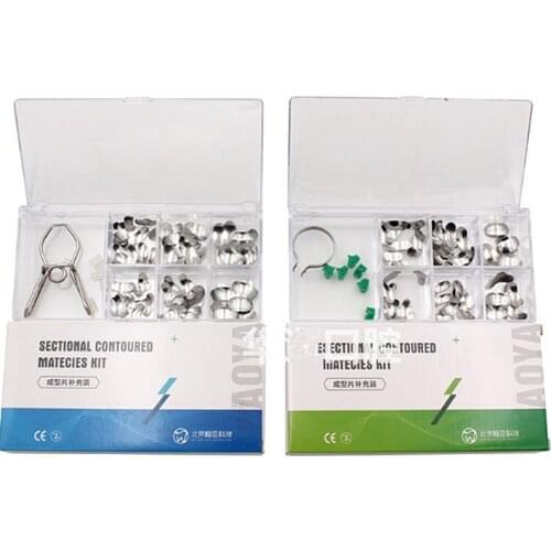 Dental Matrix Sectional Contoured Metal Matrices Bands Dental Matrix Rings Full Teeth Replacement Dentsit Oral Care