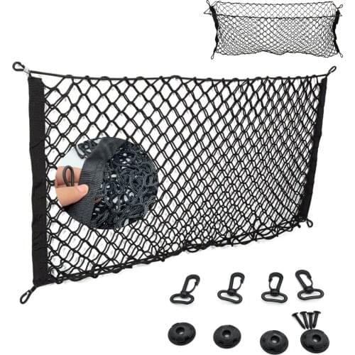 Universal Car-Styling Boot String Mesh Elastic Car Truck Seat Rear Cargo Nylon Net Pocket Storage Bag Luggage Organizer Hook