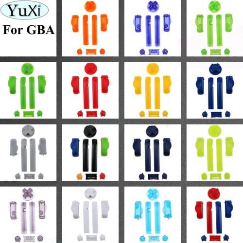 YuXi Colorful AB L R Buttons Keypads for Gameboy Advance Buttons Frame for GBA D Pads Power ON OFF Buttons