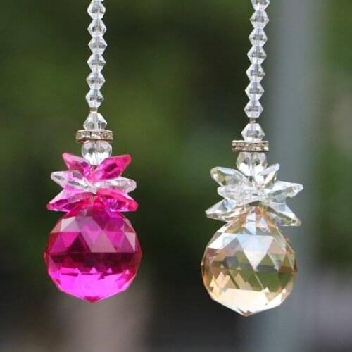1PCS Crystal Ball Suncatcher Dreamcatcher Rainbow Beads Yard Garden Hanging Pendant Home Wedding Decor Xams Gift