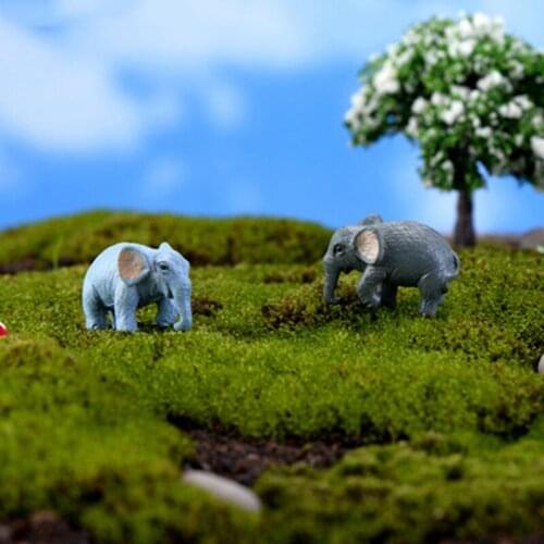 1 pcs Mini Simulation Elephant Ornament DIY Micro Landscape Accessories Fine Ornament