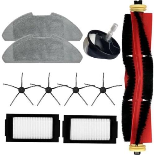 10PCS Suitable For Xiaomijia Pro Floor Sweeper Roller Brush Main Brush Side Brush Filter Screen Wheel Cleaning Cloth