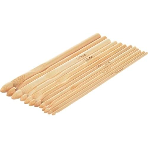 12 x 15 cm Crochet Hooks Knitting Needles Thickness 3-10 mm Bamboo
