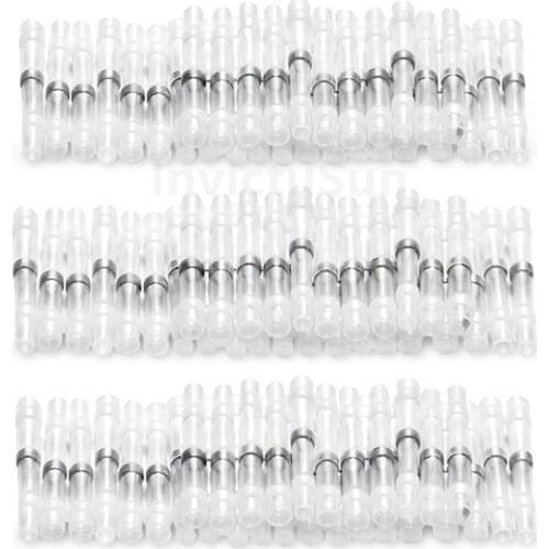 500/100PCS Solder Seal Wire Connectors - Heat Shrink Solder Butt Connectors - Solder Terminals Kit - Automotive Marine Insulated