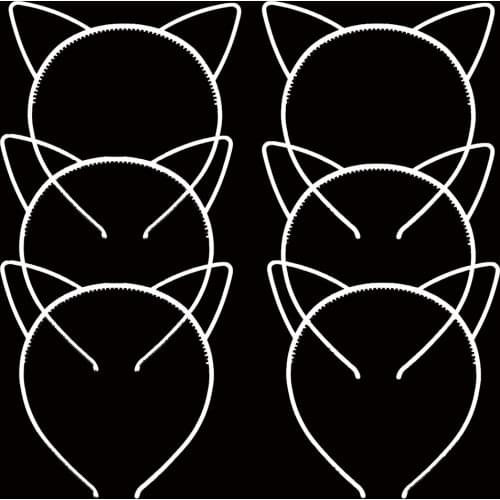 3pcs/lot Hair Accessories Hair Band Cat Ears hairband Headdress Bezel Headwear With Teeth Ears Cartoon DIY Headband Plastic