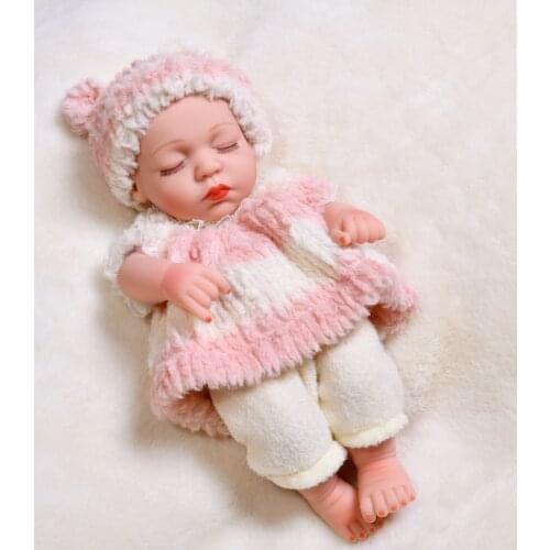 Free Shipping from Moscow 30cm Full Silicone Body Reborn Baby Doll Toy For Girl Vinyl Newborn Princess DIY Blank Doll Kit Toy