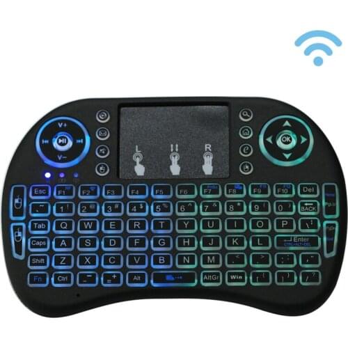 Haweel 2.4GHz Mini Wireless Remote Control Backlit QWERTY Keyboard Touchpad Multimedia for PC Android TV BOX X-BOX Player