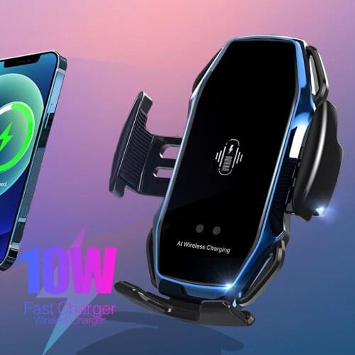 Wireless Charger Car Holder 10W Air Vent Infrared Sensor Mobile Phone Fast Charging Mount For iPhone 12 Pro Max 12 Mini XR XS X