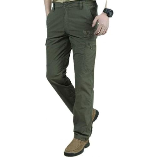 Pants Long Skin Friendly Polyester Men Military Style Cargo Pants for Jogger
