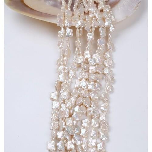 Natural Freshwater Pearl Strand White Butterfly Shape Beads For Necklace Bracelets Jewelry Making