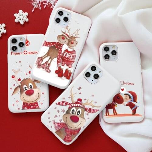 For Samsung Galaxy S20FE S20 FE S10 S8 S9 Plus A11 A20 A20E A21S A30 A31 A40 A41 A50 A70 A71 A51 A91 M31 TPU Christmas Deer Case