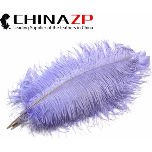 CHINAZP Factory Size 22-24inch (55-60cm) 50pcs/lot Selected Prime Quality Lavender Colored Ostrich Feathers Bulk