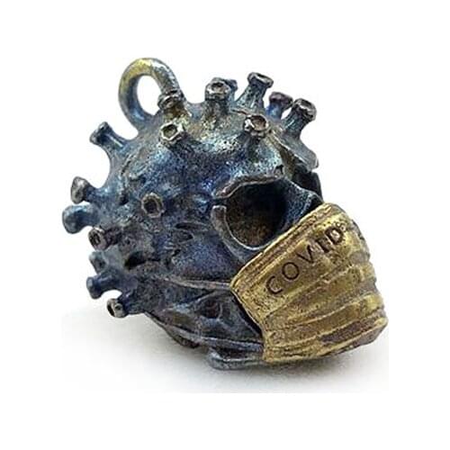 EDC Brass Key Ring Skull Keychain Outdoor Tool Accessories DIY Pendant