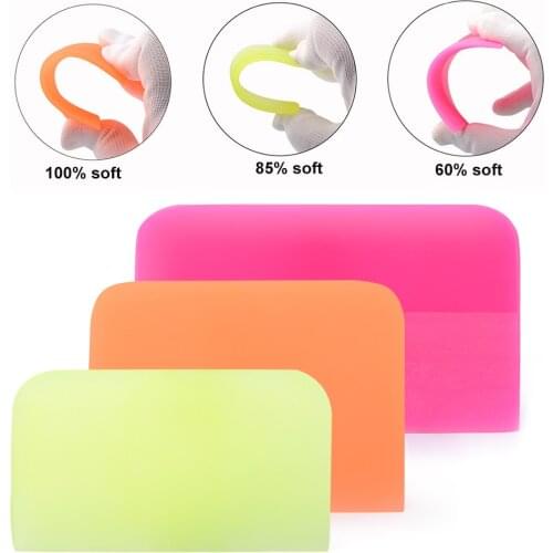 EHDIS Soft Vinyl Squeegee Rubber Scraper Window Tint Car Wrapping Tool Water Wiper Sticker Remover Household Glass Cleaning Tool