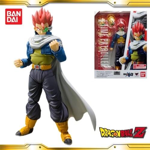 BANDAI Dragon Ball Z S.H.Figuarts Super Saiyan Time Patroller Action PVC Collection Model Toy Anime Figure Toys For Kids
