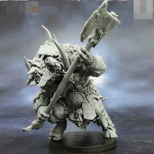 55mm Brute Minotaur, Resin Model figure GK, Fantasy theme, Animal warrior, Unassembled and unpainted kit