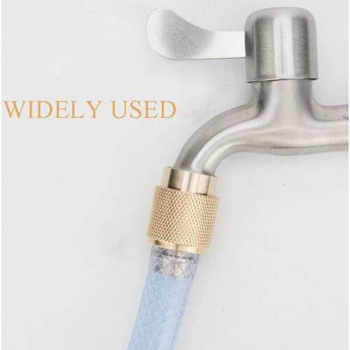 2pcs 4" Garden Hose Fittings Brass Garden Hose Tap Washing Machine Pipe Connector Car Garden Hose Adapter For Watering Cleaning