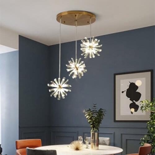 Crystal fixtures kitchen bedside light modern pendant lamp dining crystal pendant lights for bar minimalist crystal lamp bedroom