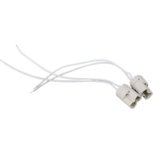 AC110-750V 2A G8.5 Round Socket Ceramic Light Holder for G8.5 Type Halogen LED Lamp Pack of 2