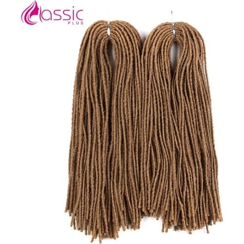 CLASSIC PLUS Hair Synthetic Faux Locs Crochet Braids Hair Dreadlocks Ombre Blonde 28 Inch Braiding Hair Extensions Wig For Women