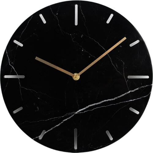 Creative Marble Wall Clocks Home Decor Modern Luxury Wall Clock Silent Fashion Watch Clock Mechanism Living Room Wall Decoration