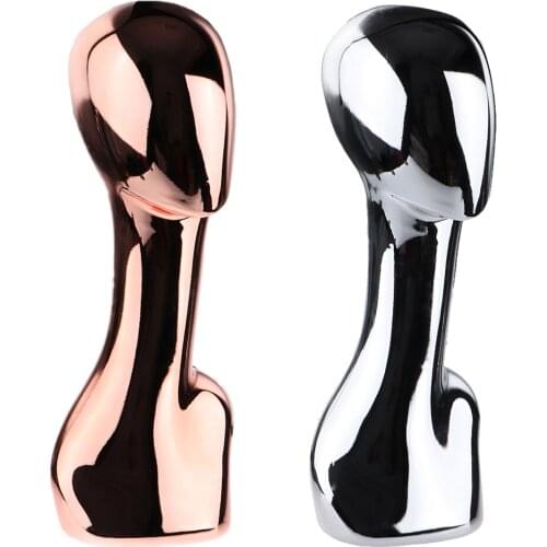 ABS Electroplated Wig Head Mannequin Manikin Head Model Wig Jewelry Hat Display Wig Holder Stand Hair Accessories Tools