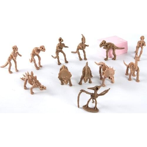 1/12pcs Dinosaur skeleton Simulation Model Mini Jurassic Collection model Toys