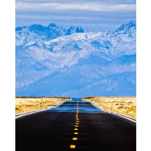 DIY Painting By Numbers Road to Mountain Kit Oil Picture By Numbers Landscape Wall Art Painting on Canvas Home Decoration Gift