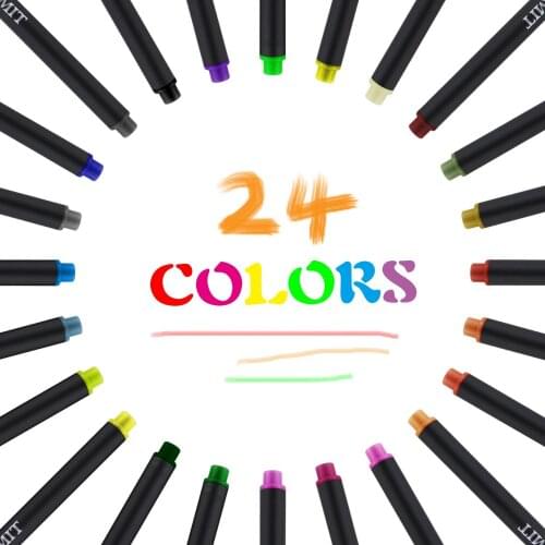 New 12/24/48/60 Color Fine Line Color Water Pens Based Drawing Brush Set Needle Pen Hand Account Stationery
