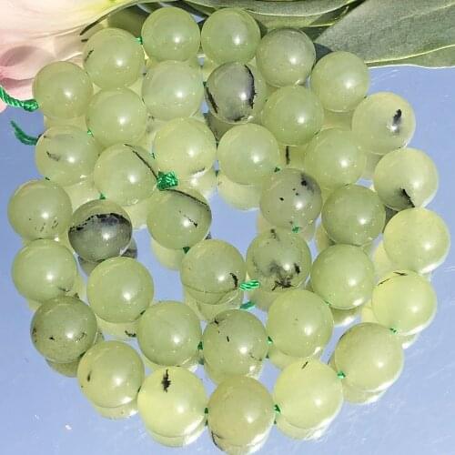 Natural Stone Green Prehnites Quartz Beads Loose Spacer Jades Beads For Jewelry Making Handmade Diy Bracelet Necklace 6/8/10MM