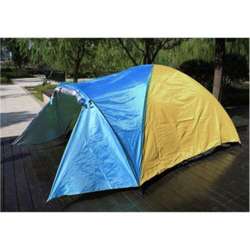 3-4 Person Separated Dual Layer Camping Tent Outdoor Rainproof Four Season Tent 320x210x145cm for Hiking Hunting Fishing Travel