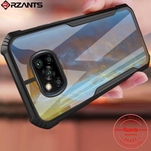 Rzants For Xiaomi POCO X3 Case Hard [Blade] Shockproof Slim Crystal Clear Cover funda Casing For POCO M3