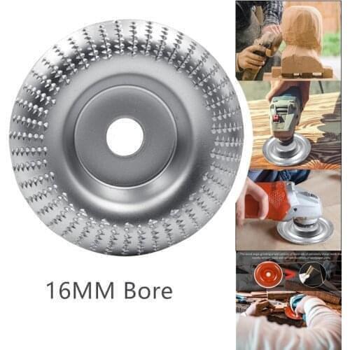 1Pcs Wood Angle Grinding Wheel Abrasive Disc Angle Grinder Carbide Coating 16mm Bore Shaping Sanding Carving Rotary Tool