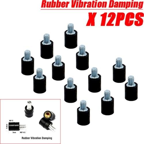 12 PCS M3*7+4.5 Flight Controller Anti-Vibration Fixed Screws for RC Drone FPV Racing Naze32 CC3D F3 QAV250