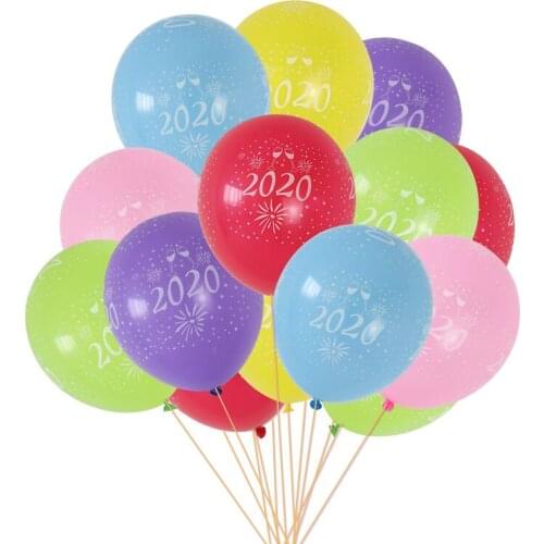 2020 Balloons multicolor pink green red Number Latex Balloons Happy New Year Balloon Merry Christmas New Year Event Party Decor