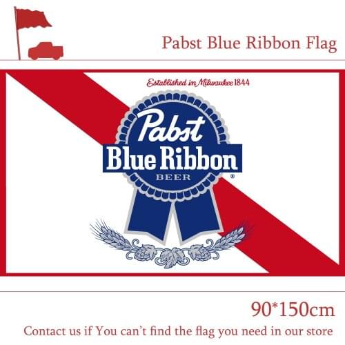 3x5 Feet 90*150cm PBR Pabst Blue Ribbon Nylon Indoor Outdoor Flag For Decoration